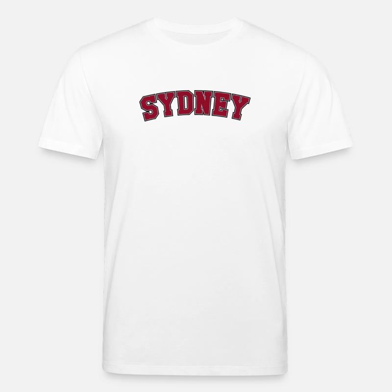 Sydney Varsity Arch Lettering - Stanley/Stella CREATOR Unisex Organic T-Shirt - white