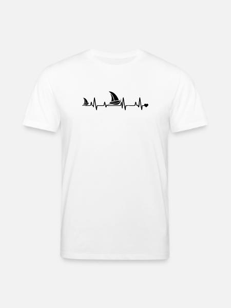Segelboot herz - Stanley/Stella Unisex Bio-T-Shirt CREATOR - Weiß