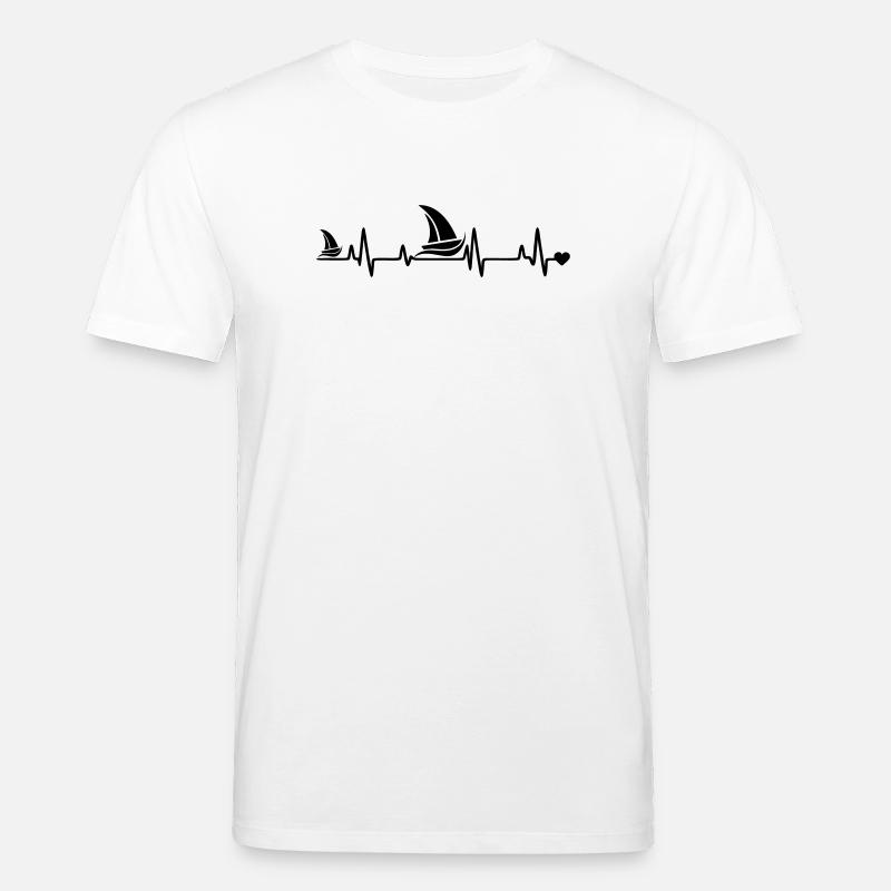 Segelboot  herz - Stanley/Stella Unisex Bio-T-Shirt CREATOR  - Weiß