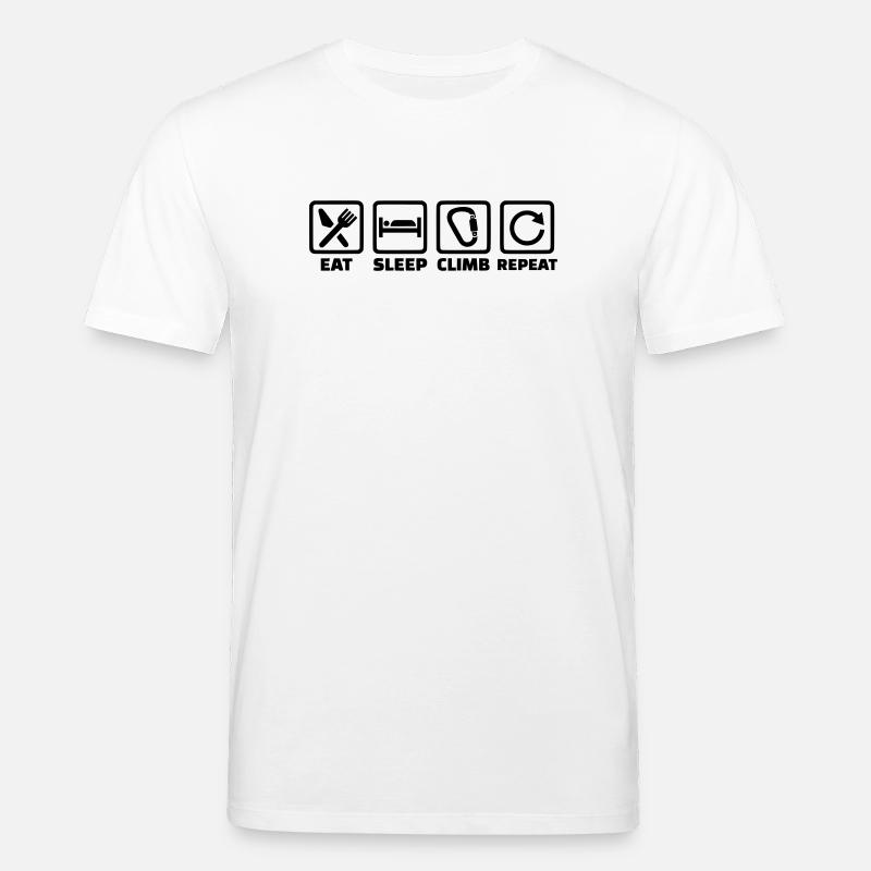 Eat Sleep Climb Repeat – Klettern & Bouldern - Stanley/Stella Unisex Bio-T-Shirt CREATOR  - Weiß