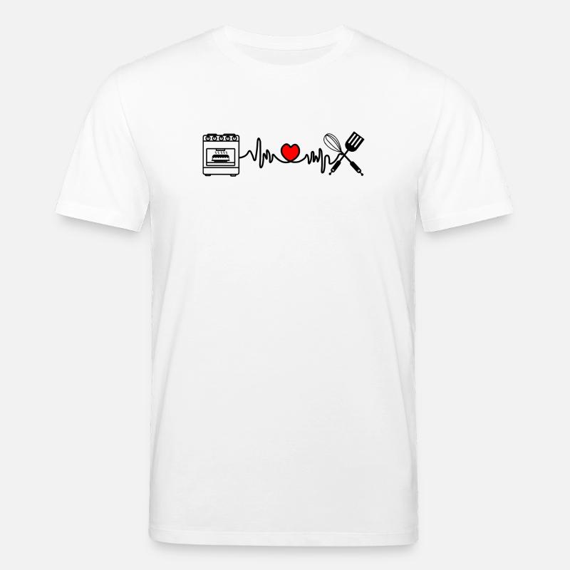 Cardio Herzfrequenz Küche 4 - Stanley/Stella Unisex Bio-T-Shirt CREATOR  - Weiß