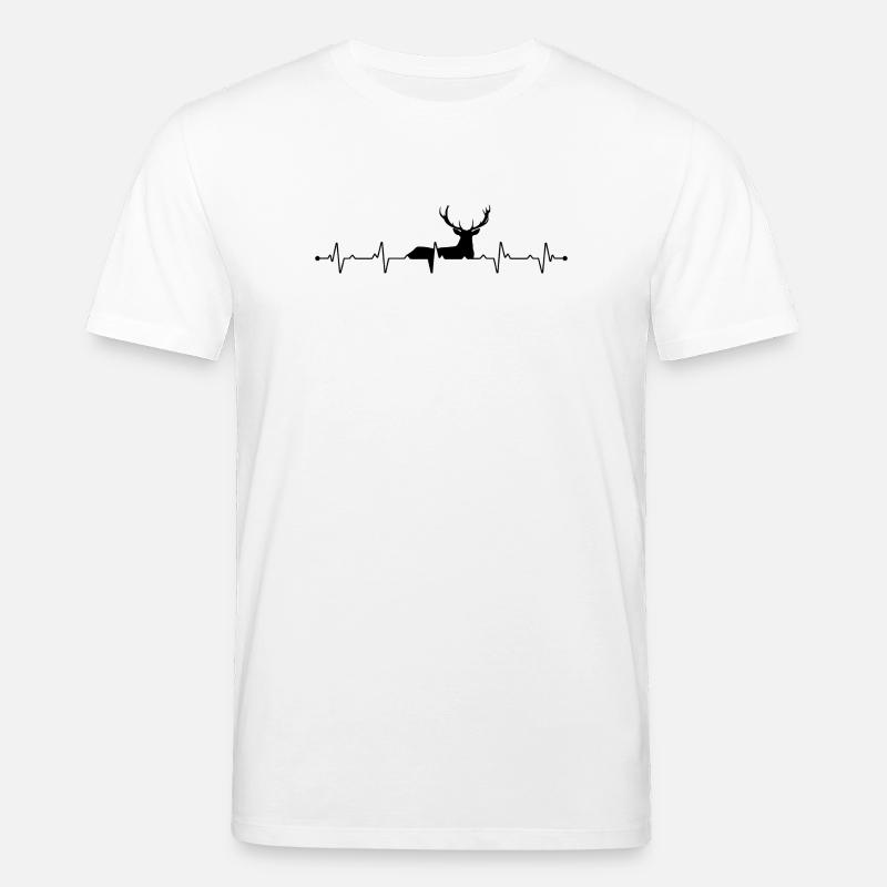Herzschlag-Hirschjagd - Stanley/Stella Unisex Bio-T-Shirt CREATOR  - Weiß