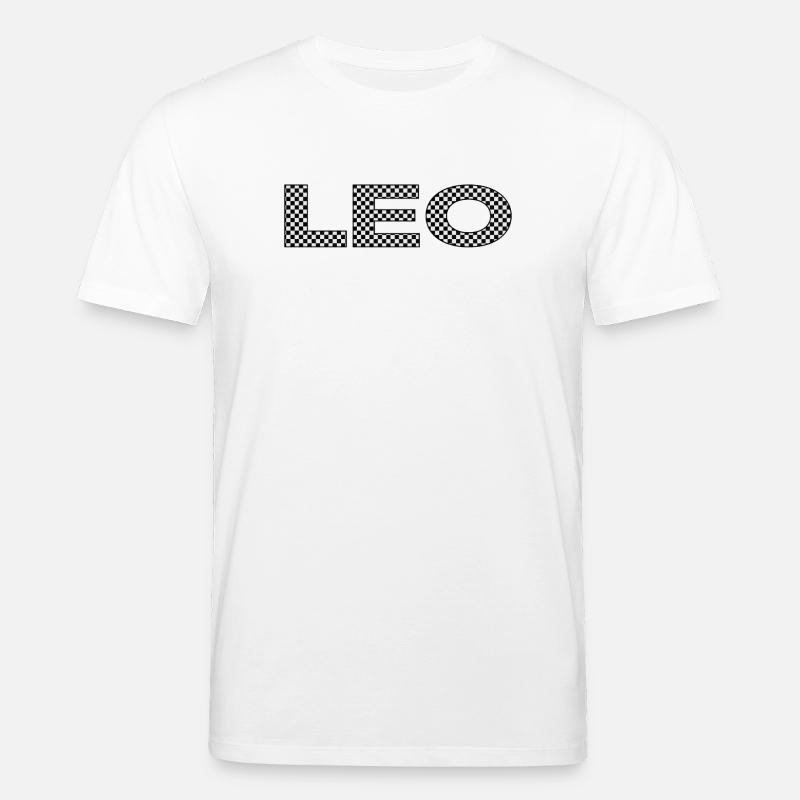 LEO – Checkerboard Zodiac Statement - Stanley/Stella Unisex Bio-T-Shirt CREATOR  - Weiß