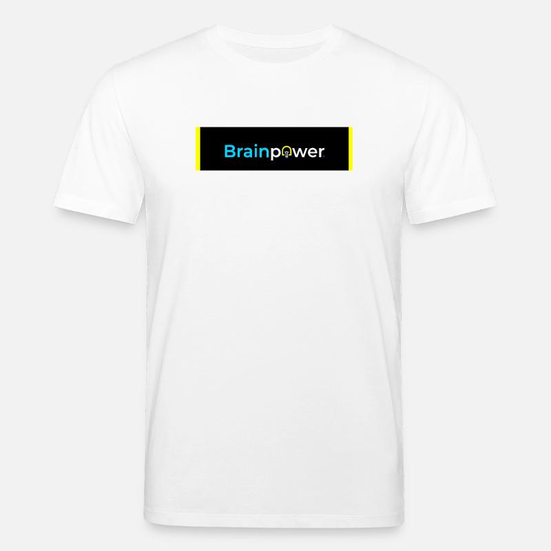 Brainpower Glühbirne Typografie - Stanley/Stella Unisex Bio-T-Shirt CREATOR  - Weiß