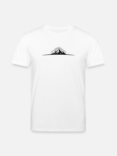 Berge Outdoor Symbol Mountains - Stanley/Stella CREATOR Unisex Organic T-Shirt - white