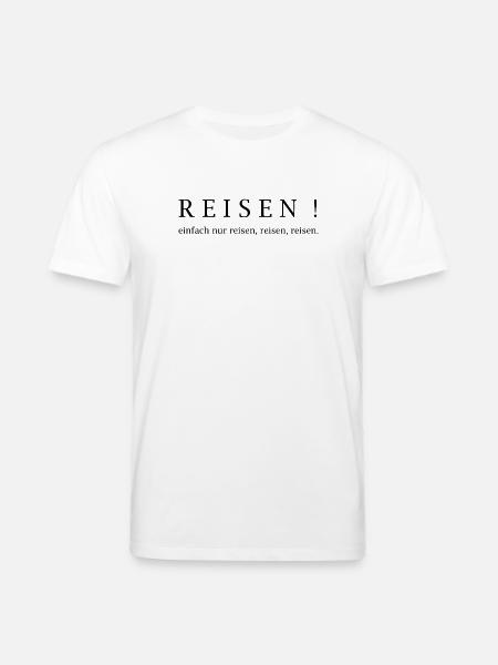 Travel! – Repeat trip motif - Stanley/Stella CREATOR Unisex Organic T-Shirt - white