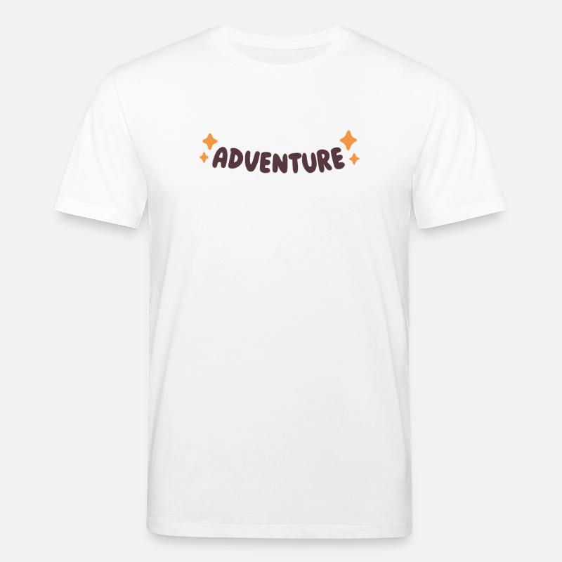 Rund- und Orange Stars-Abenteuer - Stanley/Stella Unisex Bio-T-Shirt CREATOR  - Weiß