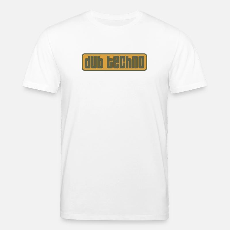 Dub Techno Retro Emblem - Stanley/Stella CREATOR Unisex Organic T-Shirt - white