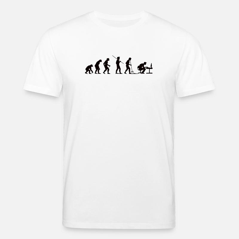 Programmer Evolution Computer Scientist Developer - Stanley/Stella CREATOR Unisex Organic T-Shirt - white