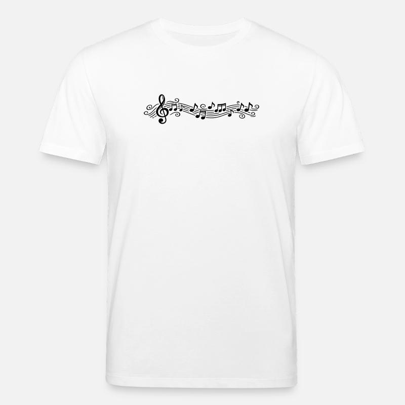 Notes musicales Clés de mélodie - T-shirt bio CREATOR Stanley/Stella Unisexe - blanc
