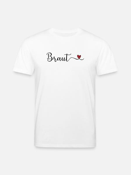 Braut Tyüpgraphie mit Herz - Stanley/Stella Unisex Bio-T-Shirt CREATOR - Weiß