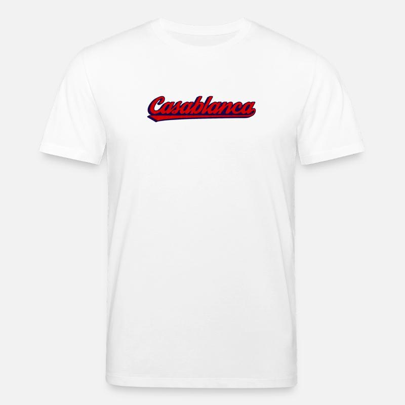 Script rétro néon dans l’ambiance Casablanca - T-shirt bio CREATOR Stanley/Stella Unisexe - blanc