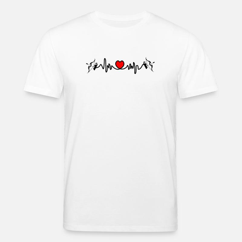 Fréquence cardiaque cardio Sagittaire Sagittaire - T-shirt bio CREATOR Stanley/Stella Unisexe - blanc