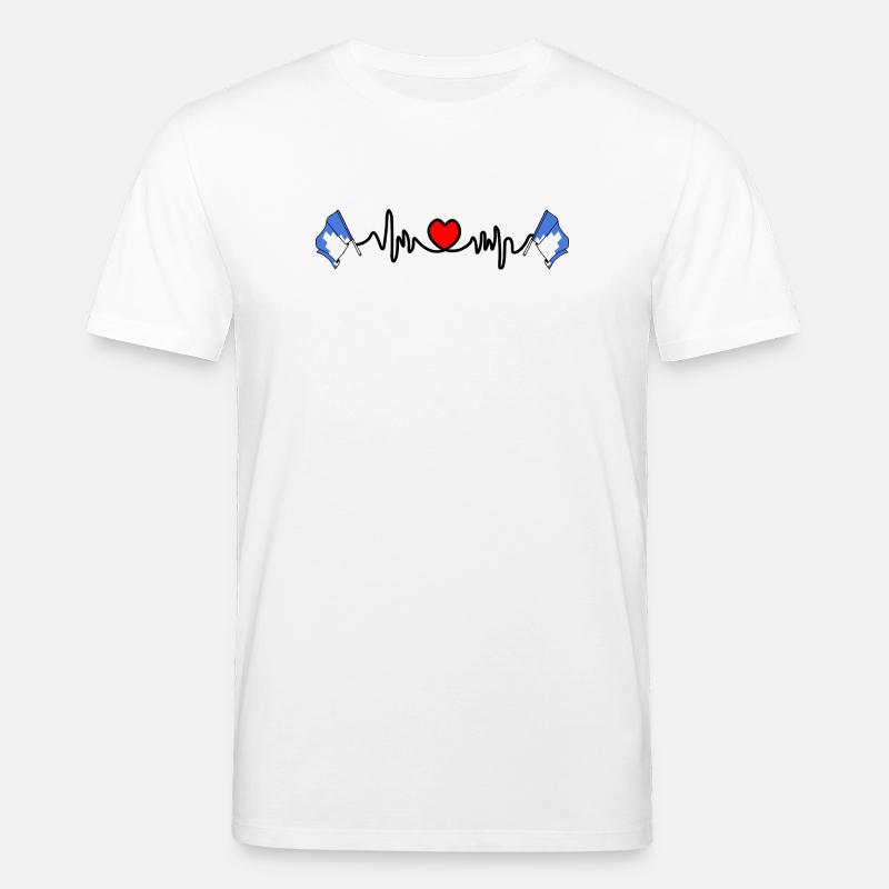 Herzfrequenz-Cardio mit zwei Flaggen von Akershus - Stanley/Stella Unisex Bio-T-Shirt CREATOR  - Weiß