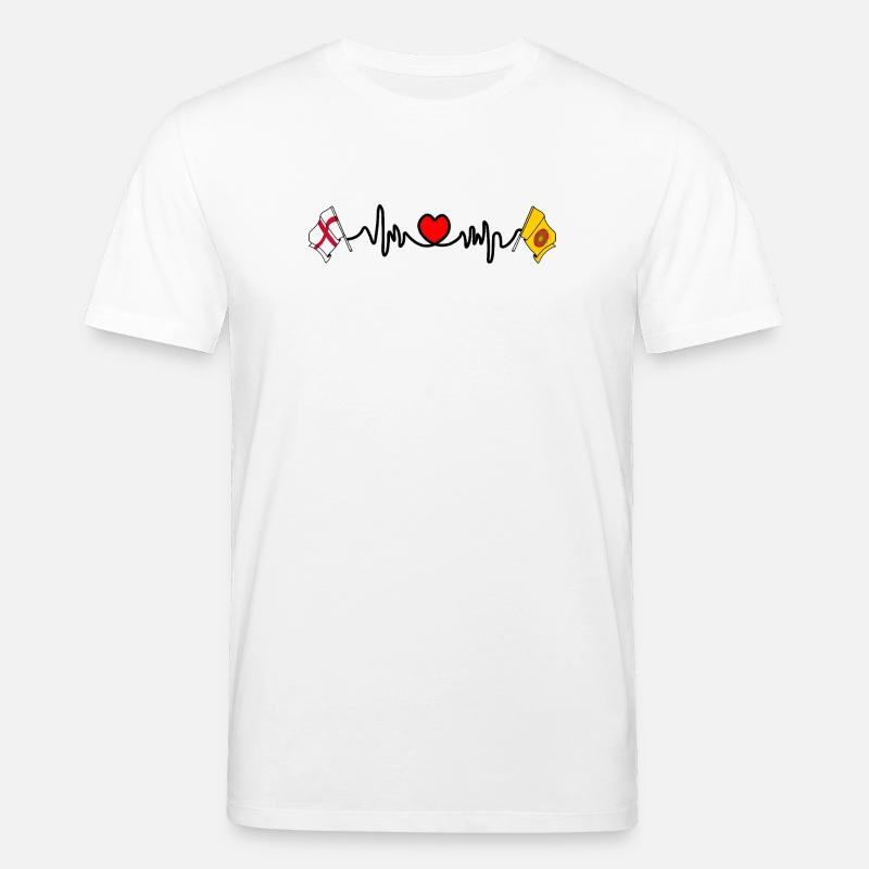 Lancashire- und England-Herzfrequenz - Stanley/Stella Unisex Bio-T-Shirt CREATOR  - Weiß