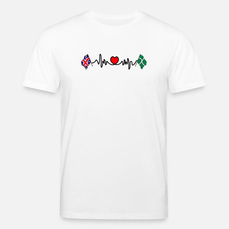 Devon & Großbritannien Herzschlag - Stanley/Stella Unisex Bio-T-Shirt CREATOR  - Weiß