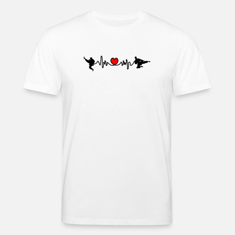 Karate Cardio oder Herzfrequenz mit Karate-Kicks - Stanley/Stella Unisex Bio-T-Shirt CREATOR  - Weiß