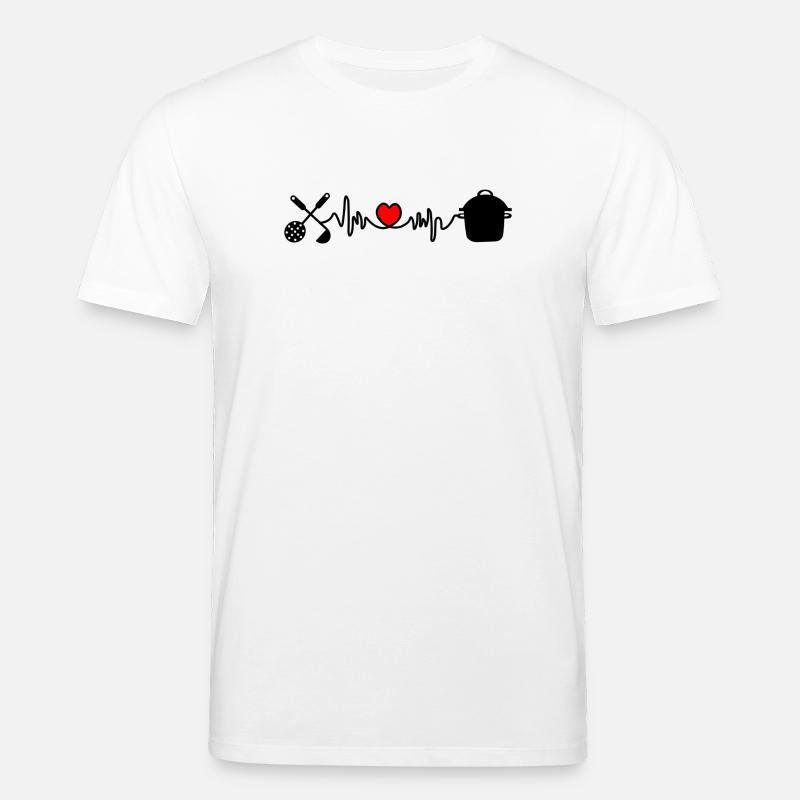 Küchenherzschale und Schleef - Stanley/Stella Unisex Bio-T-Shirt CREATOR  - Weiß