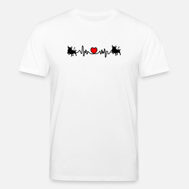 Herzfrequenz Cardio Stier Bulle - Stanley/Stella Unisex Bio-T-Shirt CREATOR  - Weiß