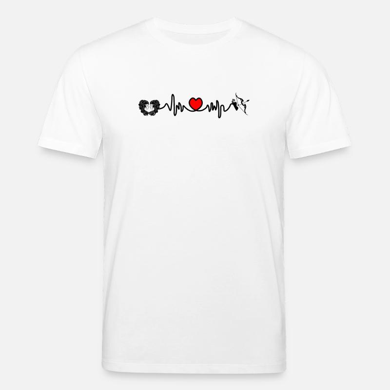 Herzfrequenz Cardio Zwillinge Schütze - Stanley/Stella Unisex Bio-T-Shirt CREATOR  - Weiß