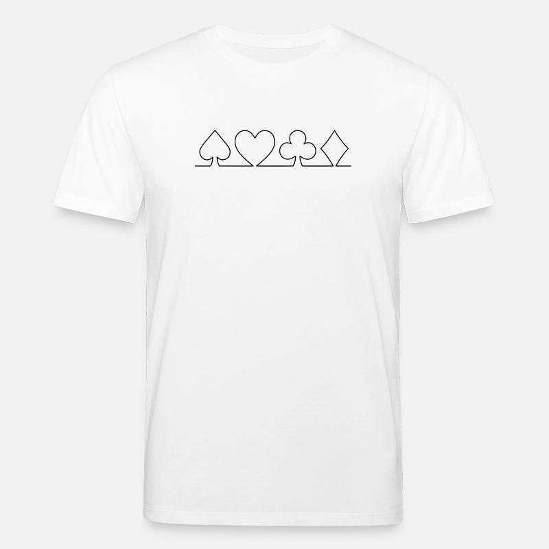 Minimalistisches Karten-Design | einfarbig - Stanley/Stella Unisex Bio-T-Shirt CREATOR  - Weiß