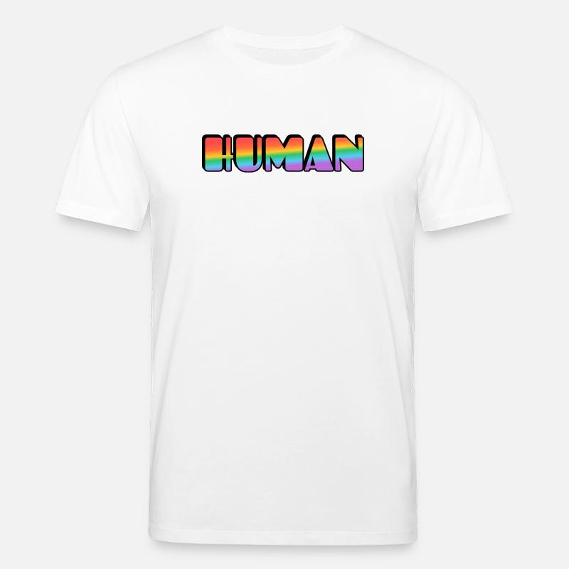 Rainbow Human Typografie - Stanley/Stella Unisex Bio-T-Shirt CREATOR  - Weiß