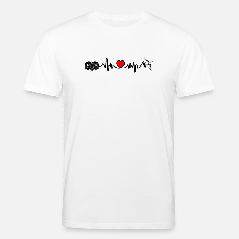 Herzfrequenz Cardio Widder Schütze - Stanley/Stella Unisex Bio-T-Shirt CREATOR  - Weiß