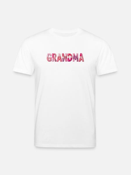 Großmutter Pink Plaid Buchstaben Patchwork - Stanley/Stella Unisex Bio-T-Shirt CREATOR - Weiß