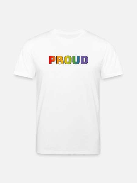 Rainbow proud black - Stanley/Stella CREATOR Unisex Organic T-Shirt - white