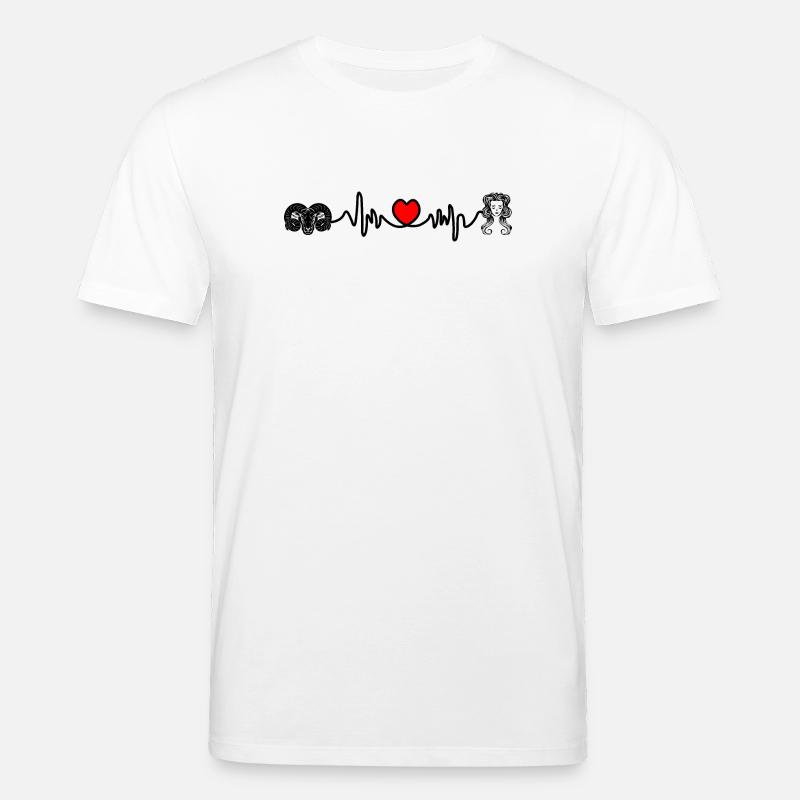 Herzfrequenz Cardio Widder Jungfrau - Stanley/Stella Unisex Bio-T-Shirt CREATOR  - Weiß