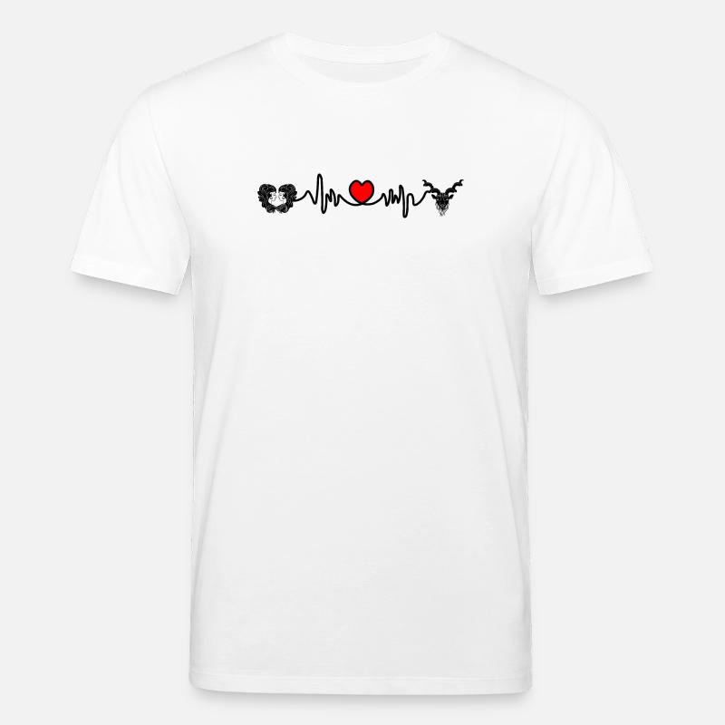 Herzfrequenz Cardio Zwillinge Steinbock - Stanley/Stella Unisex Bio-T-Shirt CREATOR  - Weiß