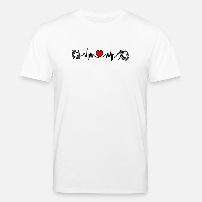 Herzfrequenz Kardio Fische Wassermann - Stanley/Stella Unisex Bio-T-Shirt CREATOR  - Weiß