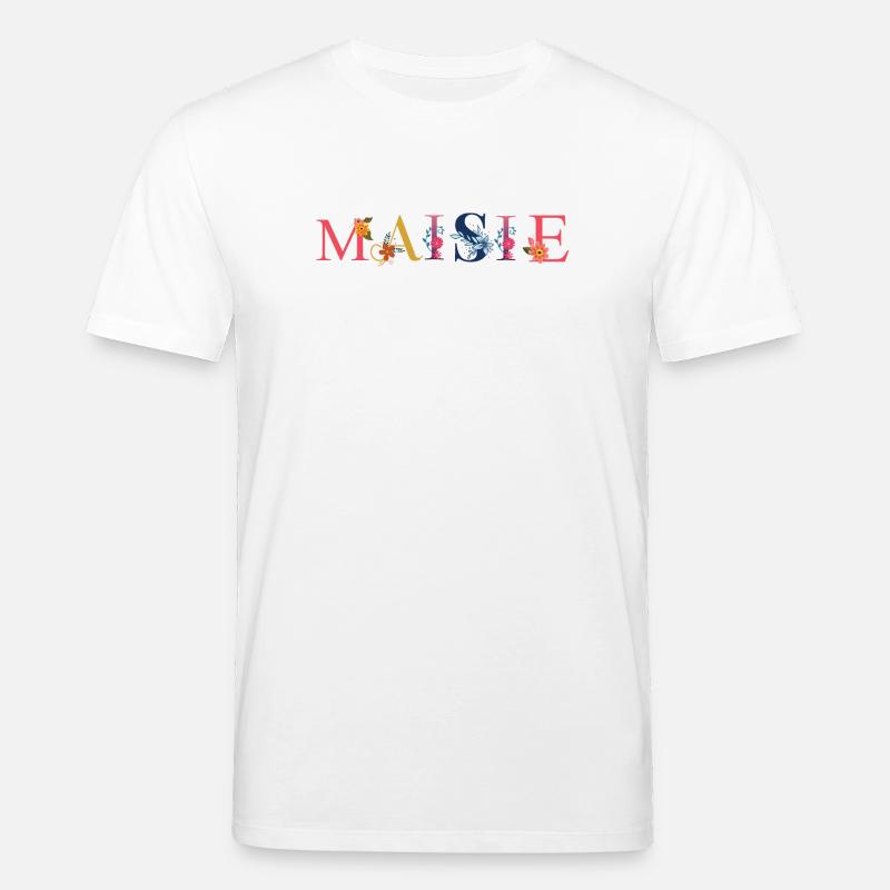 MAISIE Name mit Blumen geschmückt - Stanley/Stella Unisex Bio-T-Shirt CREATOR  - Weiß