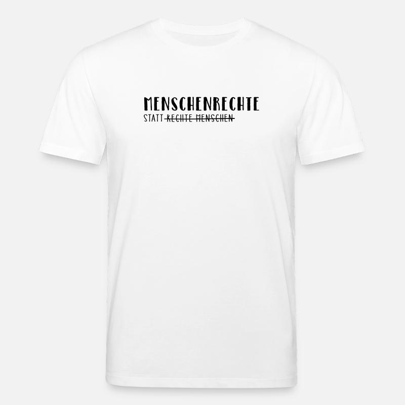 Menschenrechte statt rechte Menschen - Stanley/Stella Unisex Bio-T-Shirt CREATOR  - Weiß