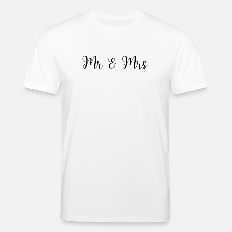 Mr & Mrs Hochzeit Design - Stanley/Stella Unisex Bio-T-Shirt CREATOR  - Weiß