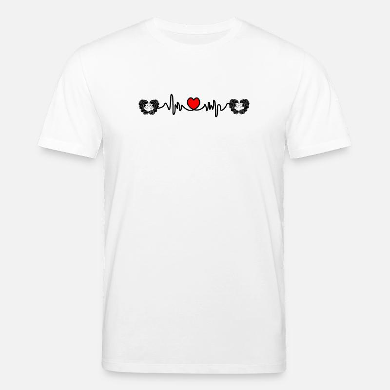 Herzfrequenz Cardio Twin Twins - Stanley/Stella Unisex Bio-T-Shirt CREATOR  - Weiß