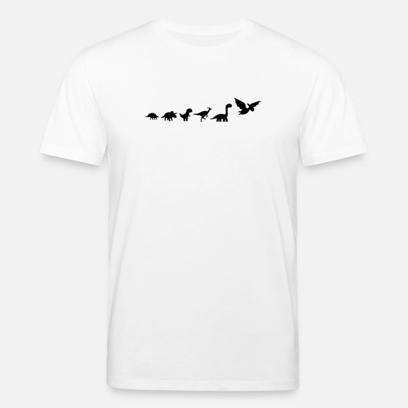 Évolution dinosaures  - T-shirt bio CREATOR Stanley/Stella Unisexe - blanc