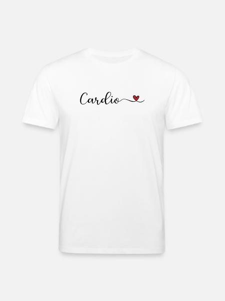 Cardio with a Heart - Stanley/Stella CREATOR Unisex Organic T-Shirt - white