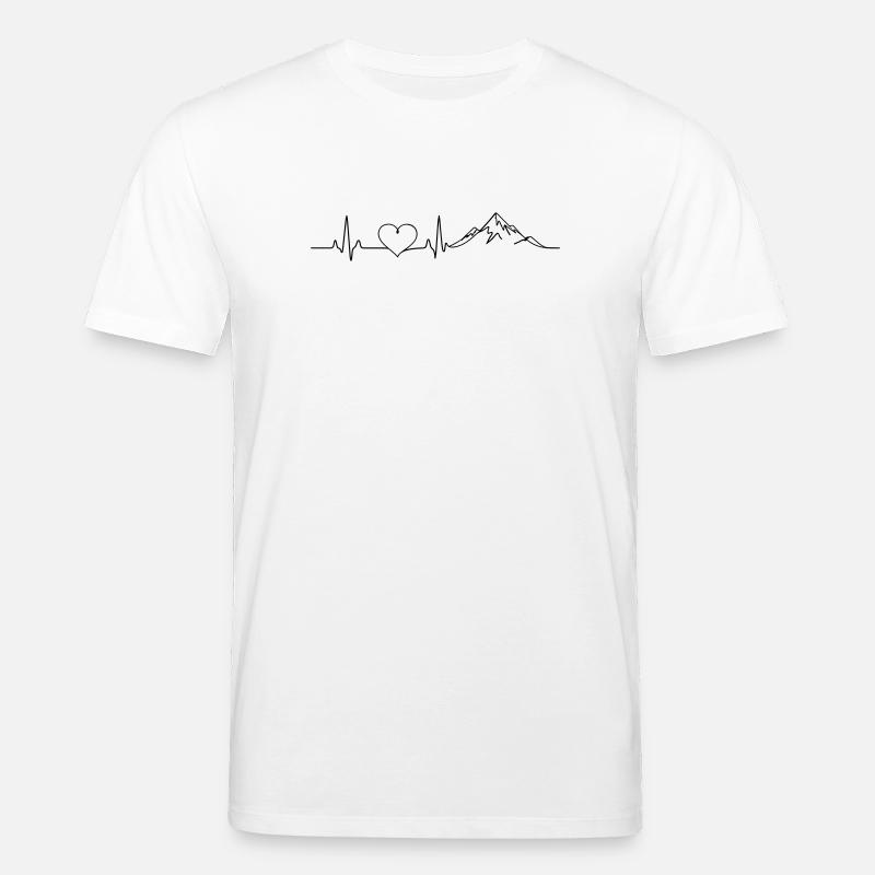 Berge Puls Herz - Stanley/Stella Unisex Bio-T-Shirt CREATOR  - Weiß