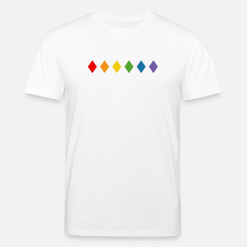 Regenbogen Rhombus - Stanley/Stella Unisex Bio-T-Shirt CREATOR  - Weiß