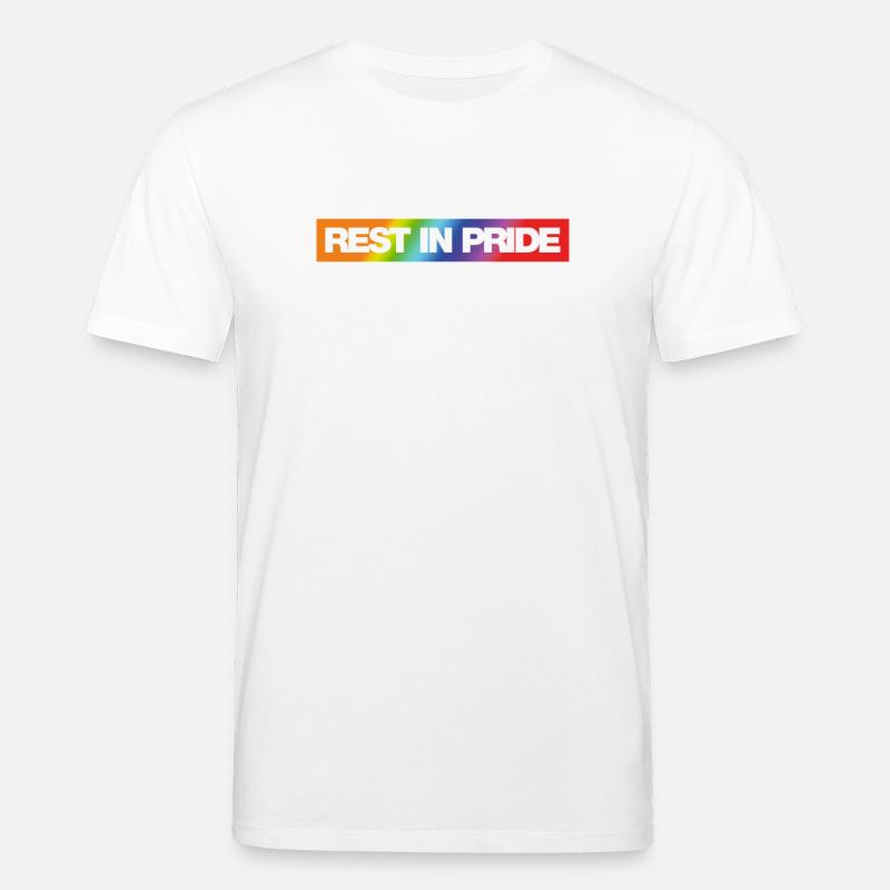 REST IN PRIDE (R.I.P.) Rainbow - Stanley/Stella Unisex Bio-T-Shirt CREATOR - Weiß