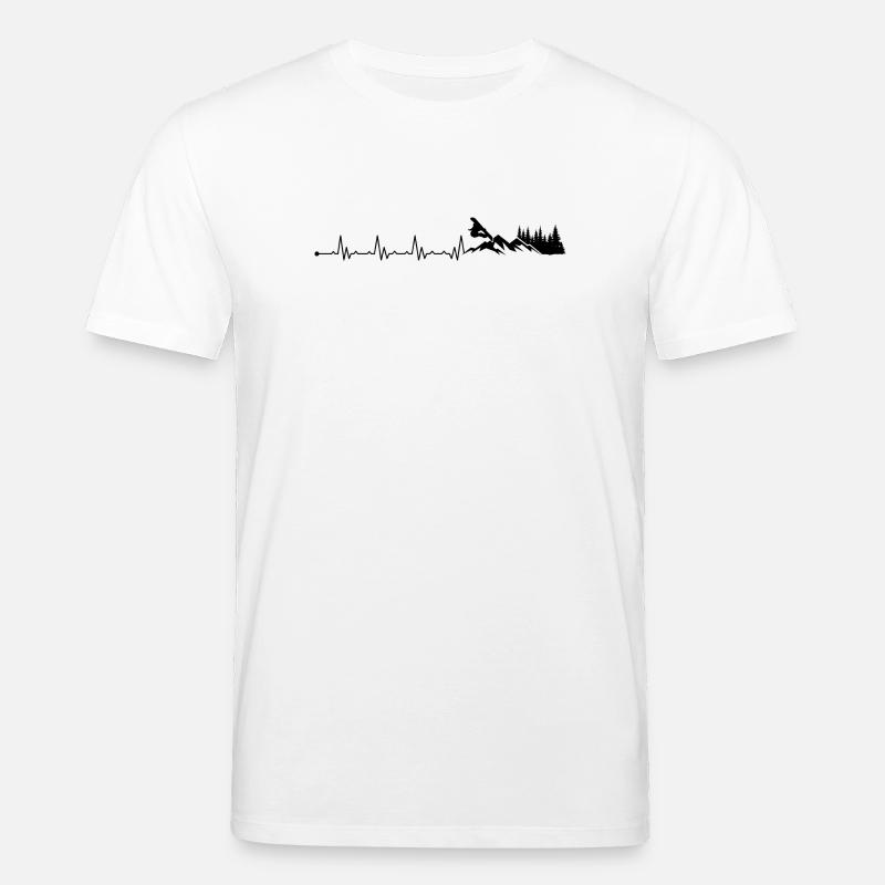 Herzschlag Snowboard - Stanley/Stella Unisex Bio-T-Shirt CREATOR  - Weiß