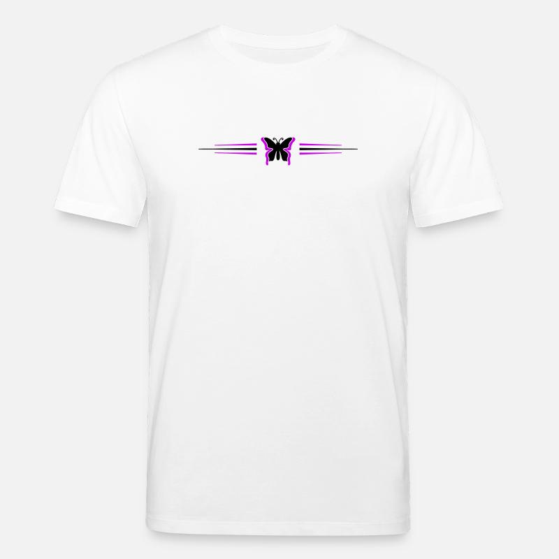 Schmetterling Symbol Linie - Stanley/Stella Unisex Bio-T-Shirt CREATOR - Weiß