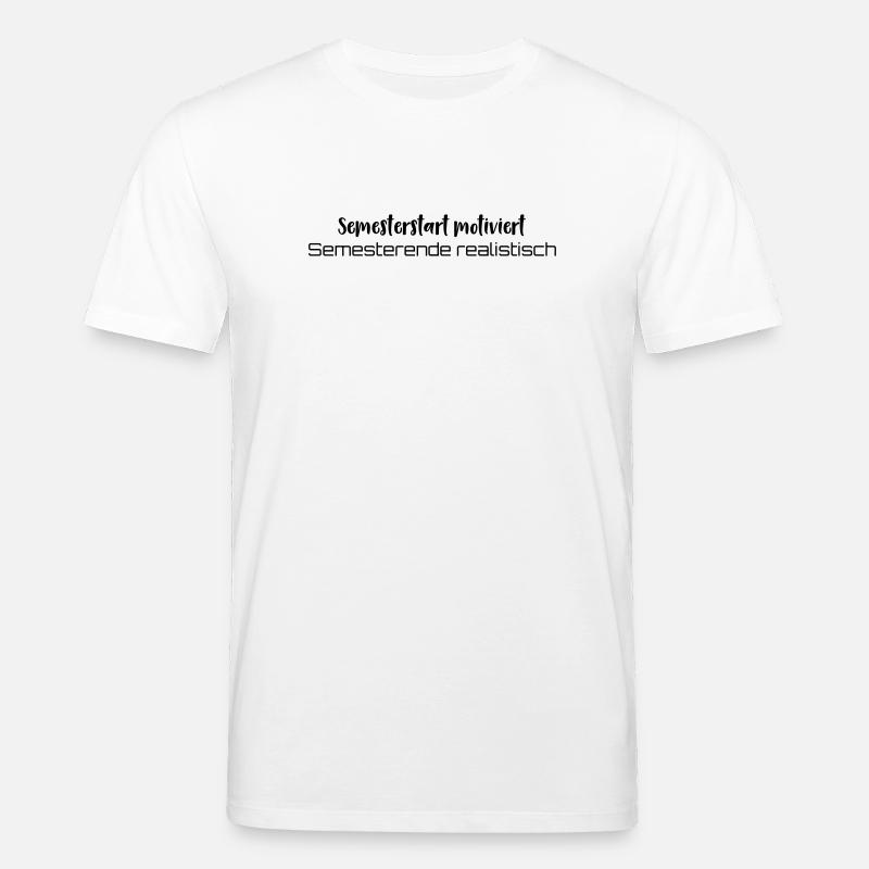 Coffee → learning → existential crisis - Stanley/Stella CREATOR Unisex Organic T-Shirt - white