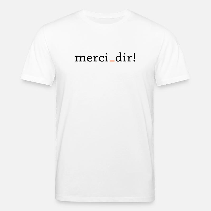 merci dir - 2 Farben - Stanley/Stella Unisex Bio-T-Shirt CREATOR  - Weiß