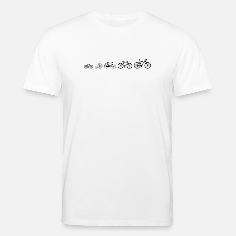 Evolutionsentwicklung des Radfahrens - Stanley/Stella Unisex Bio-T-Shirt CREATOR  - Weiß