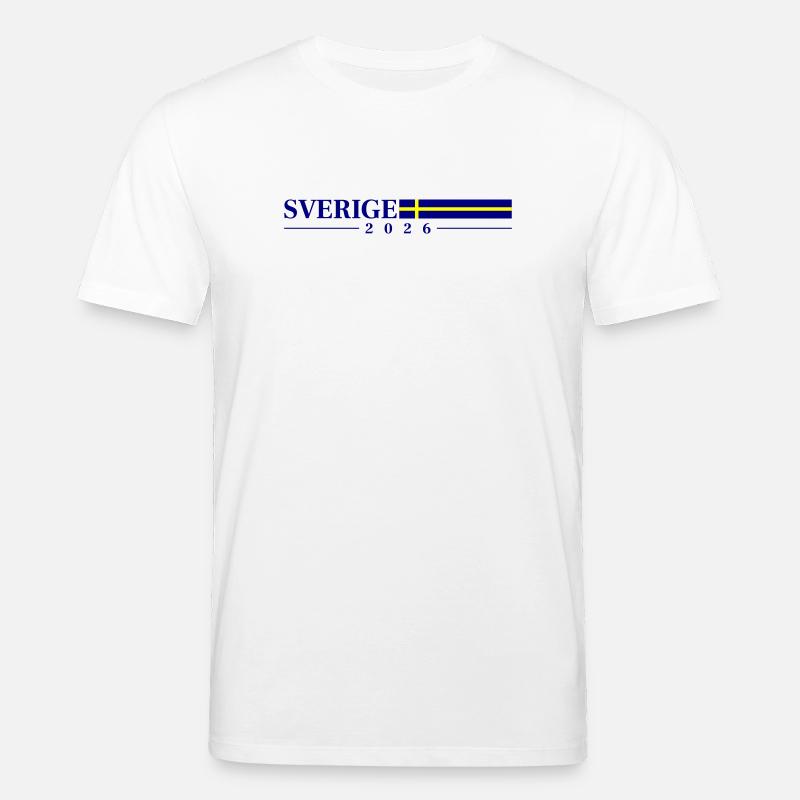 Drapeau de Suède 2026 - T-shirt bio CREATOR Stanley/Stella Unisexe - blanc