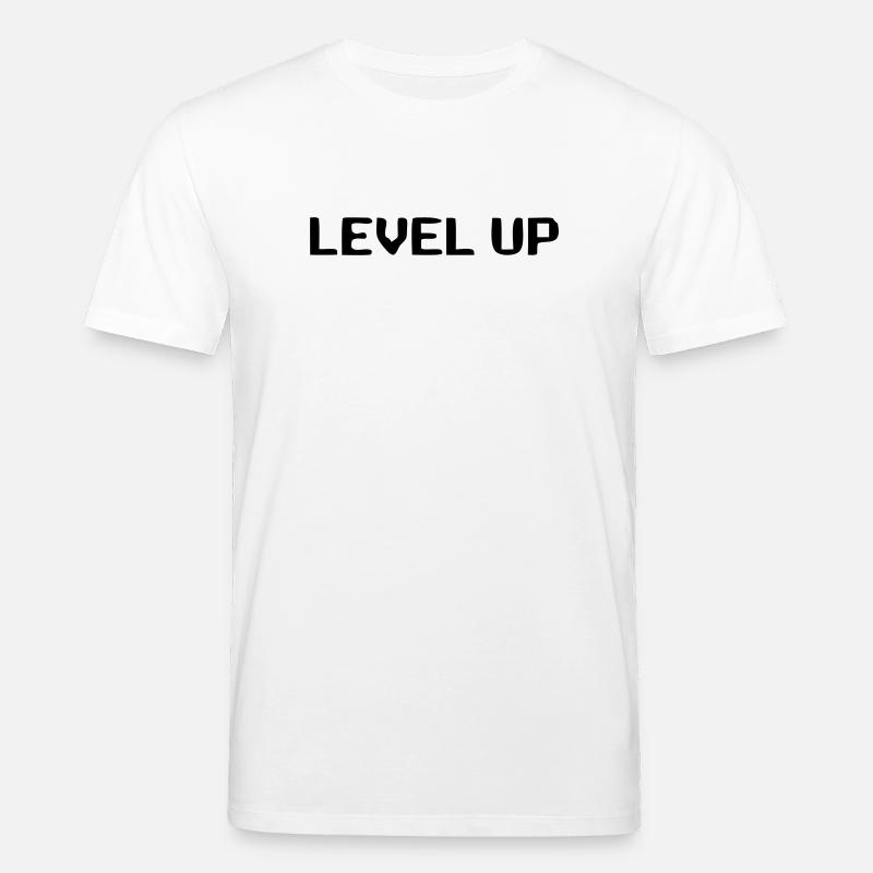 Niveau de lettrage 8 bits - T-shirt bio CREATOR Stanley/Stella Unisexe - blanc