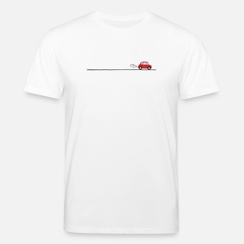 Rotes Auto auf der Straße - Stanley/Stella Unisex Bio-T-Shirt CREATOR  - Weiß