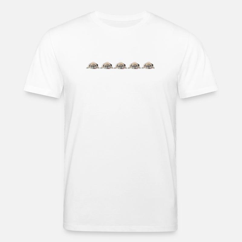 5 Möpse - Stanley/Stella Unisex Bio-T-Shirt CREATOR  - Weiß